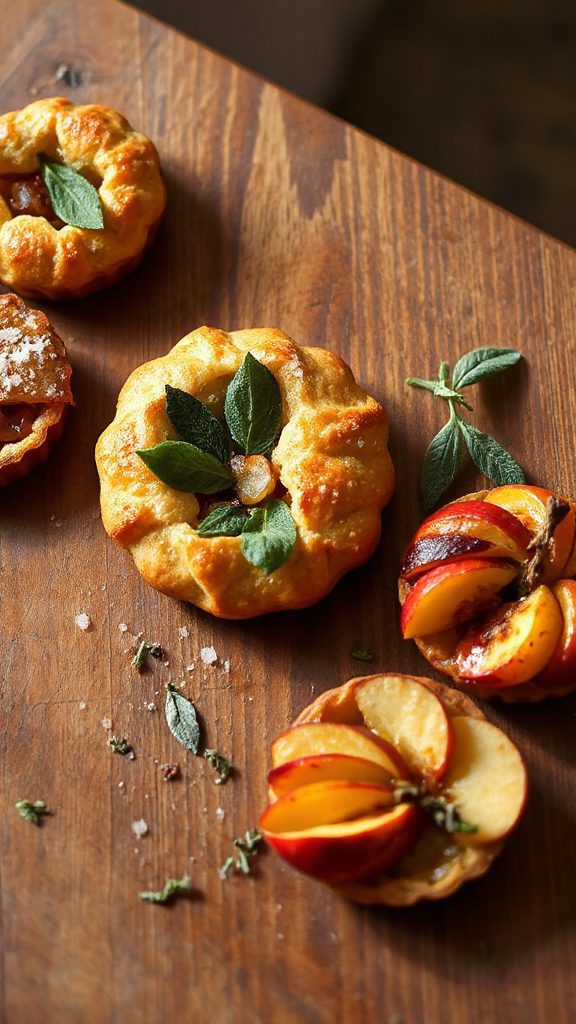 savory cheddar apple tartlets