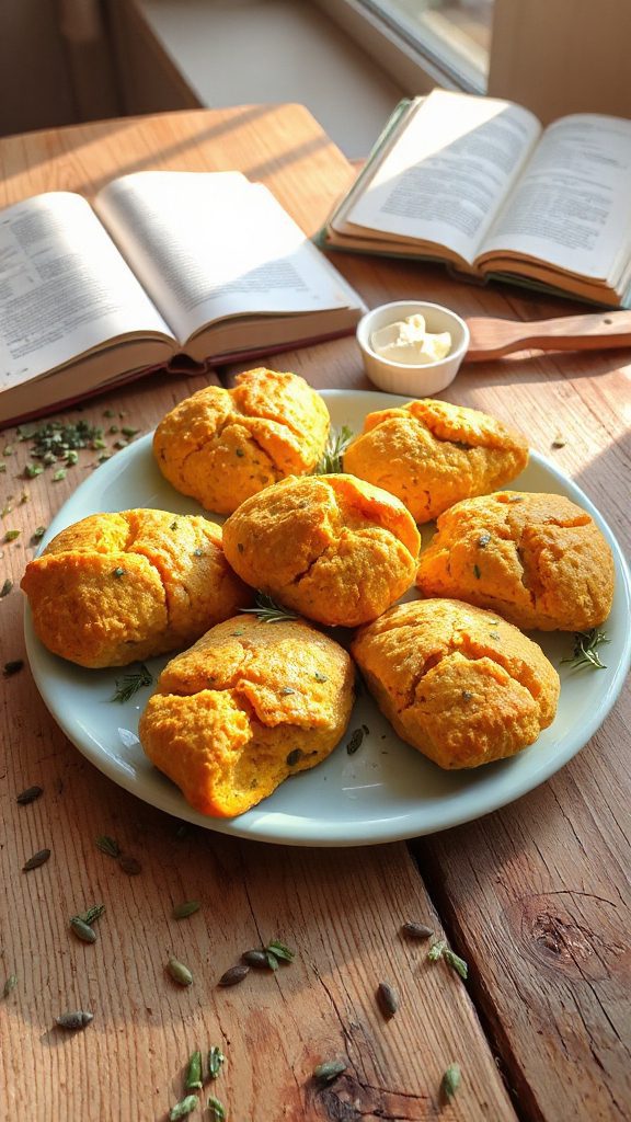 savory cheesy pumpkin scones