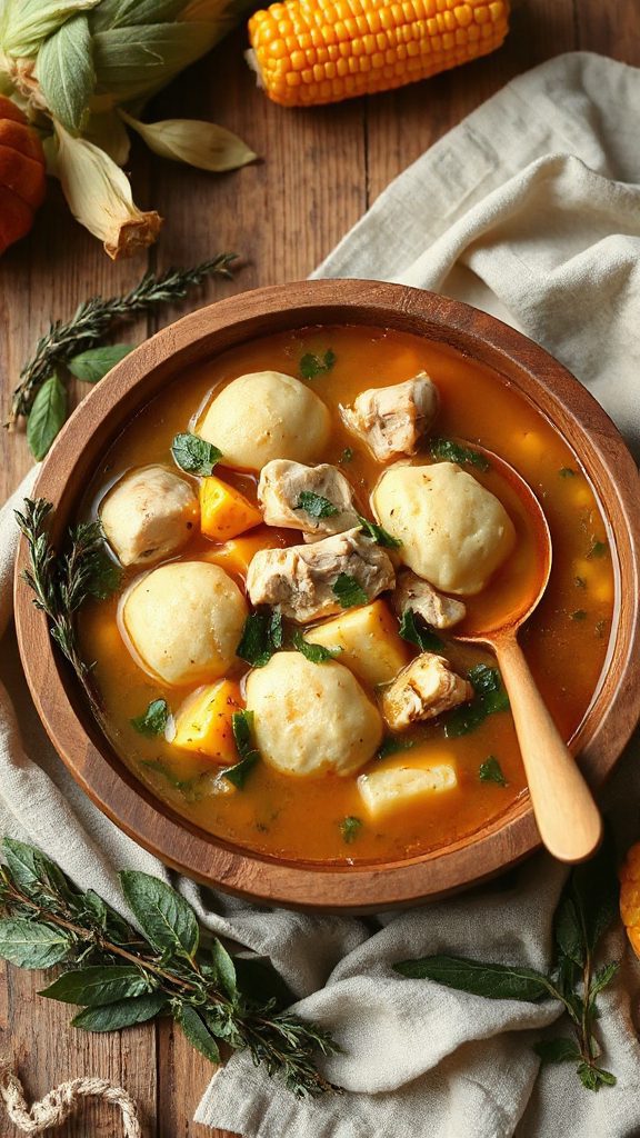 savory chicken soup dumplings