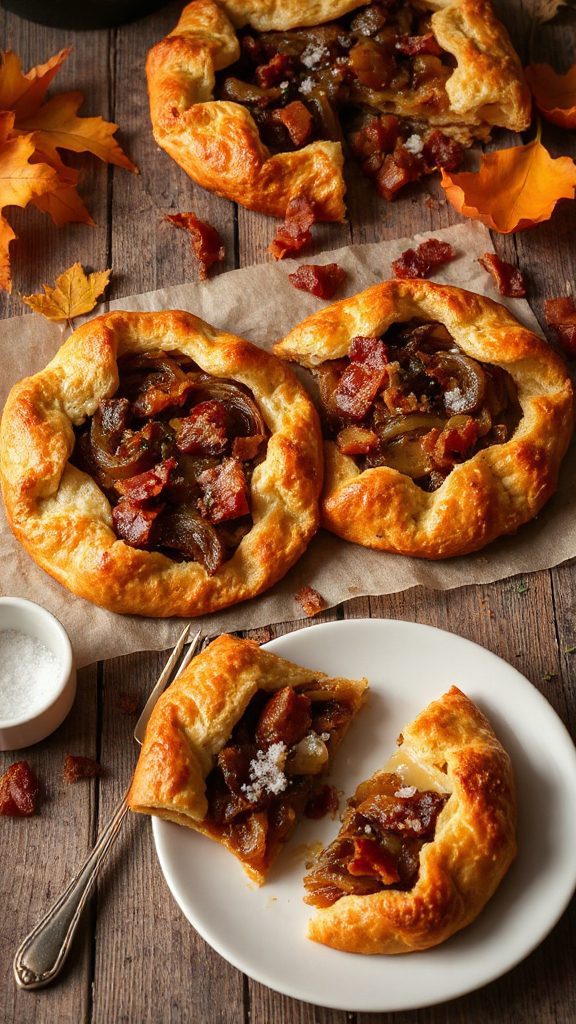 savory galette with bacon