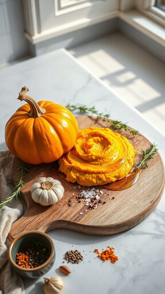 savory garlic herb pumpkin mash