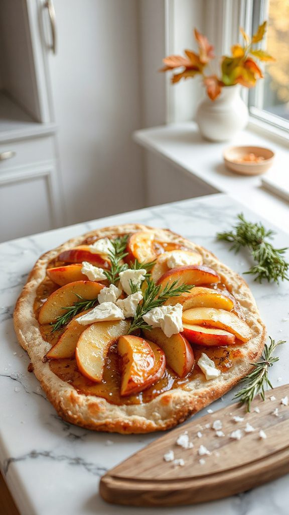 savory goat cheese flatbread