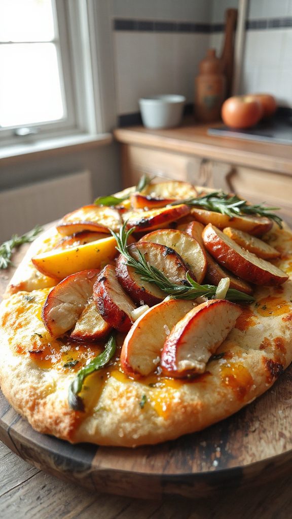 savory grilled chicken flatbread