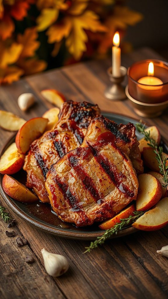savory grilled pork chops
