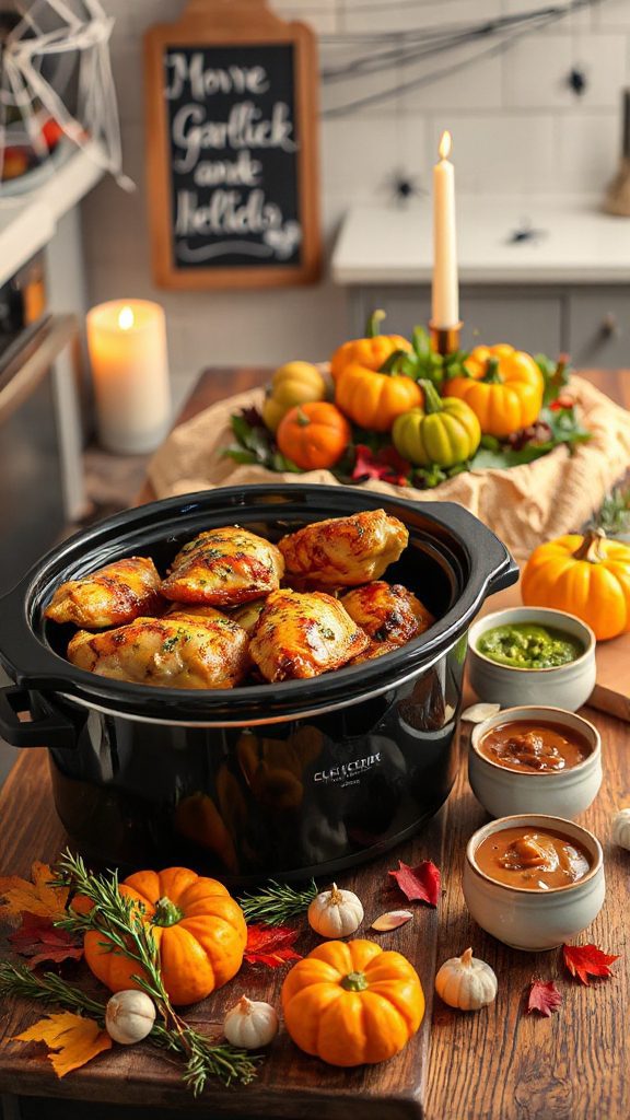 savory halloween chicken dish