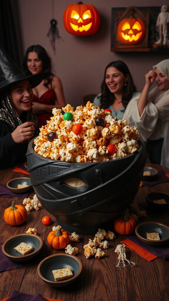 savory halloween popcorn treat