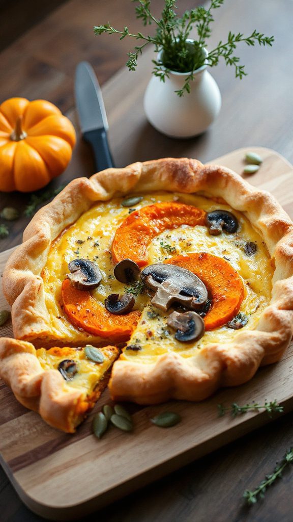 savory herbed pumpkin quiche