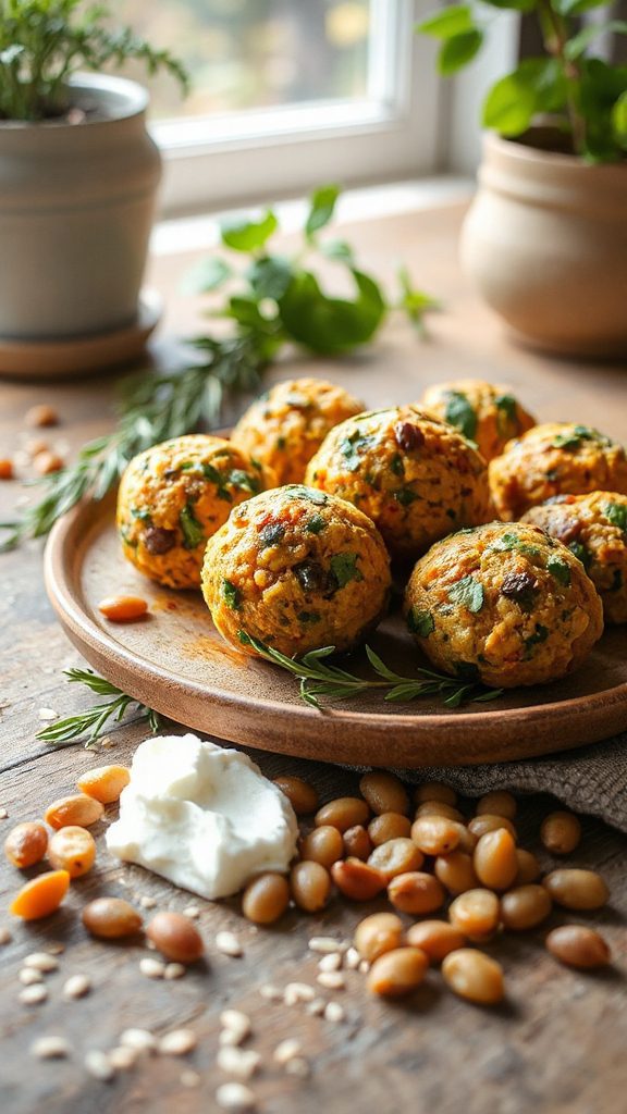 savory lentil pumpkin bites