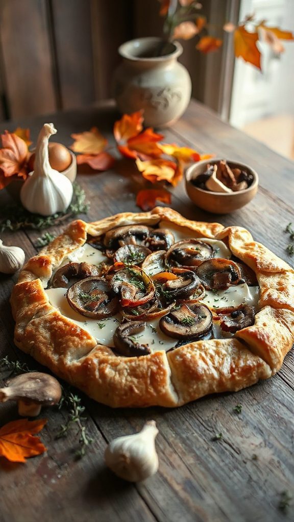 savory mushroom gruyere galette