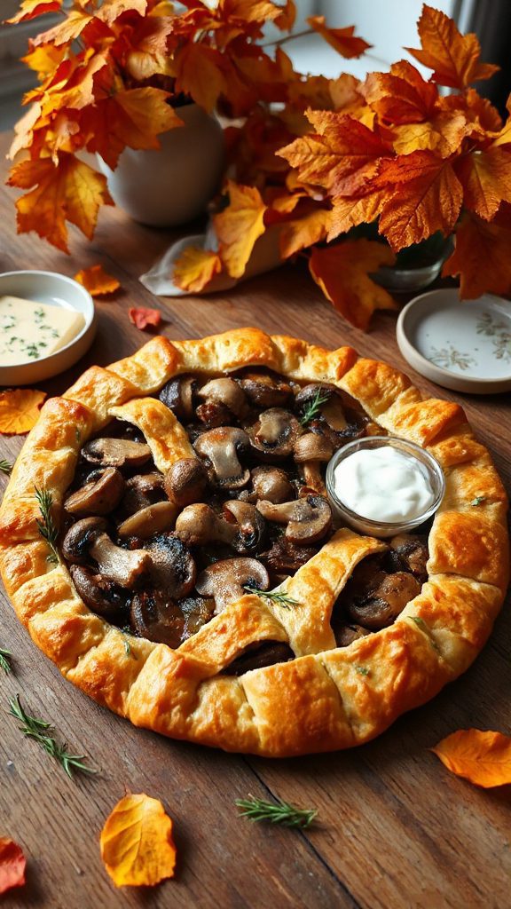 savory mushroom onion galette