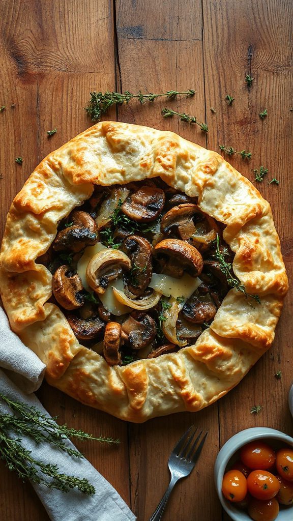 savory mushroom thyme galette