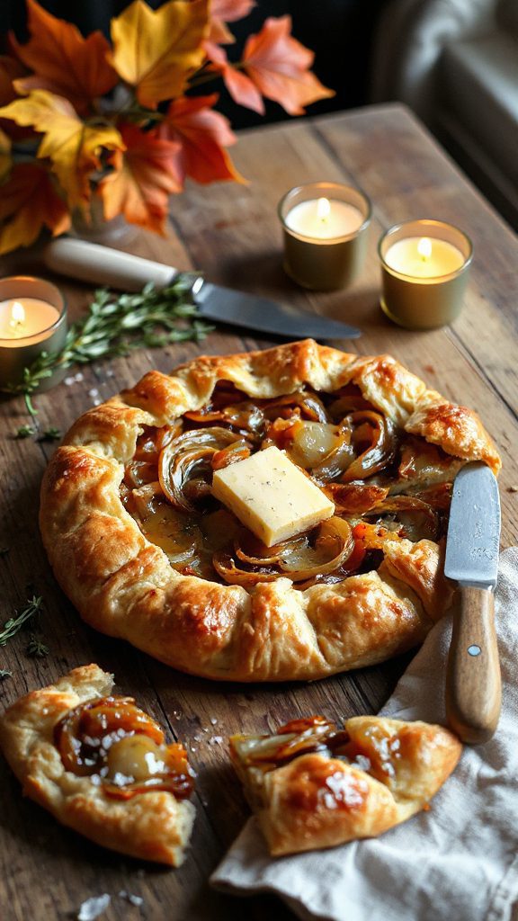 savory onion and cheese galette