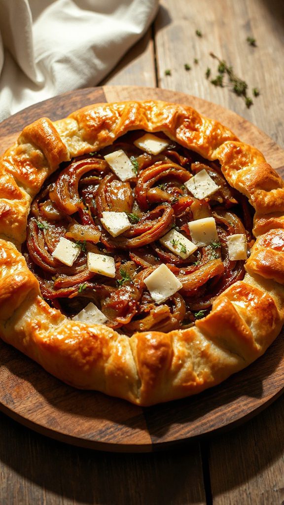 savory onion and gruyere galette