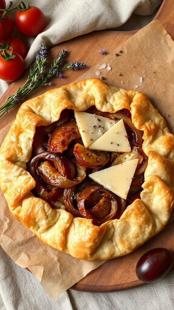 savory onion cheese galette