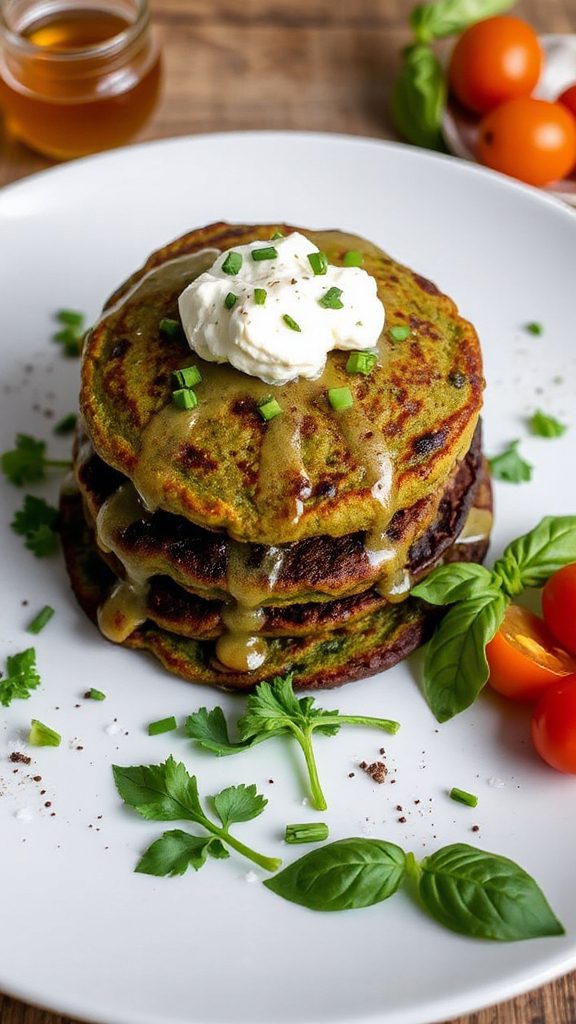 savory pancake with herbs