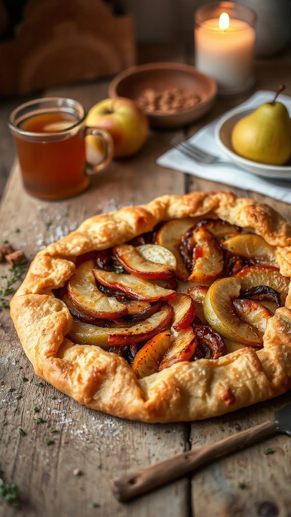savory pear onion galette
