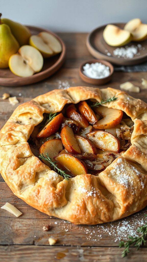 savory pear onion galette