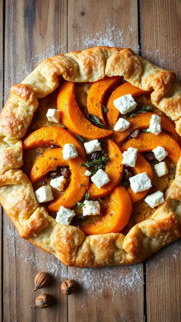 savory pumpkin apple galette
