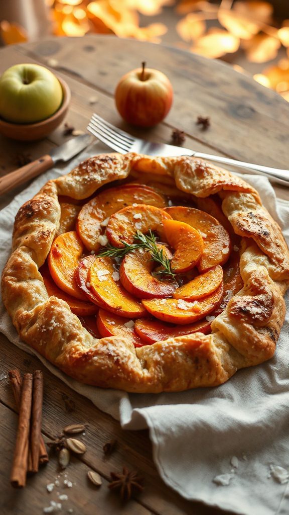 savory pumpkin apple galette