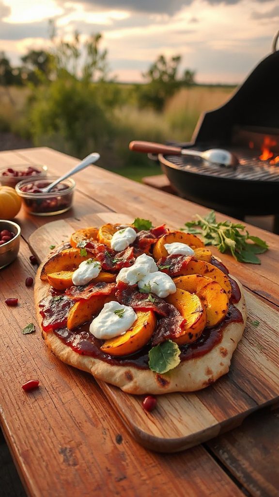savory pumpkin bacon flatbread