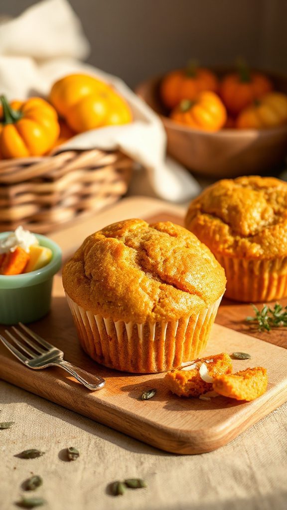 savory pumpkin carrot muffins