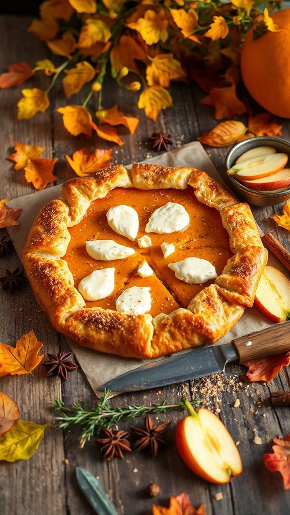savory pumpkin cheese galette