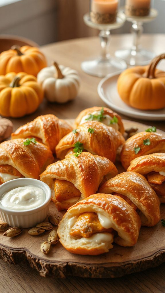 savory pumpkin cheese rolls