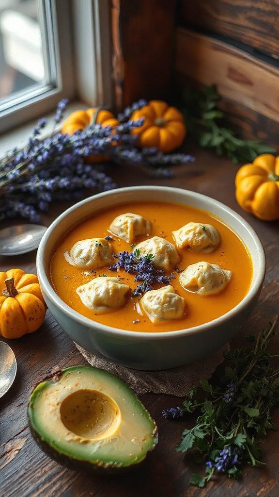 savory pumpkin dumpling soup