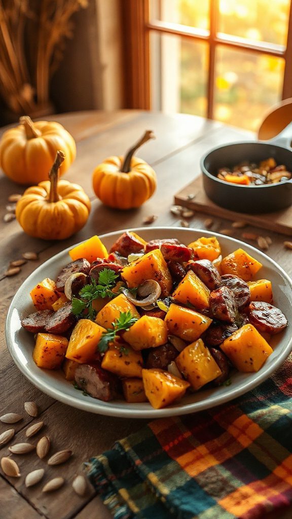 savory pumpkin fennel breakfast hash