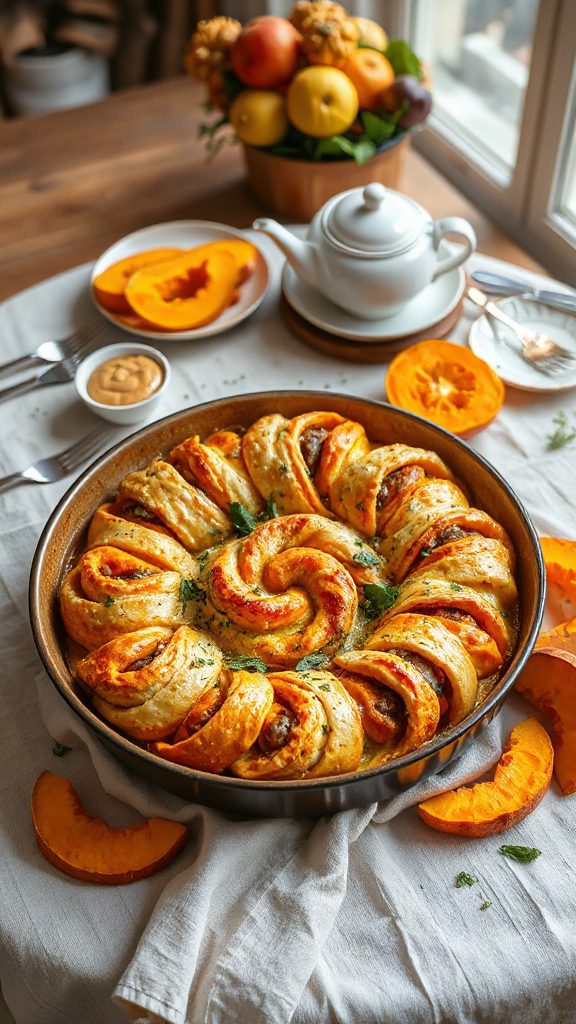 savory pumpkin fennel quiche