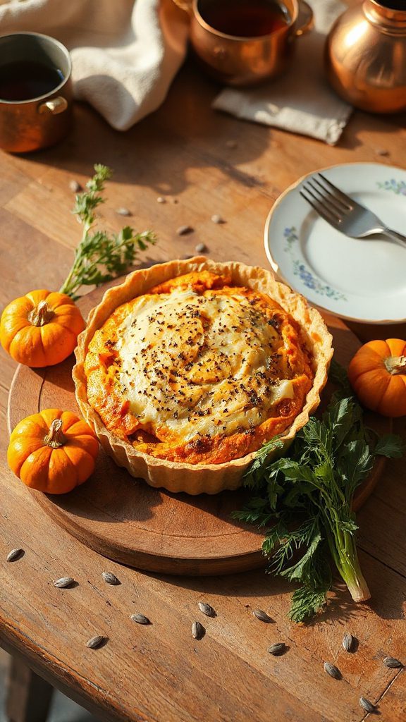savory pumpkin fennel quiche