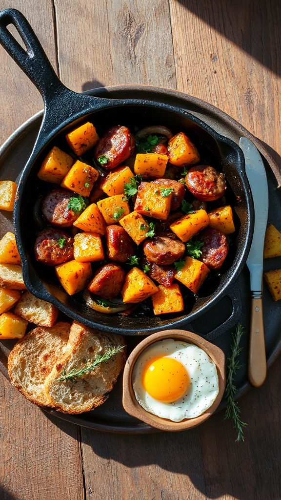 savory pumpkin fennel sausage hash