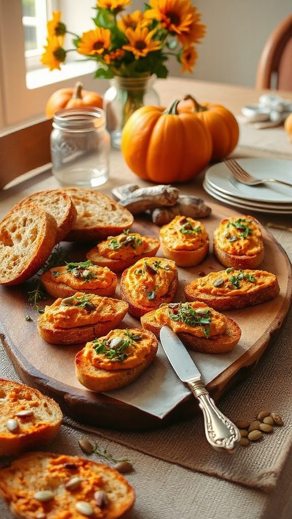 savory pumpkin garlic spread