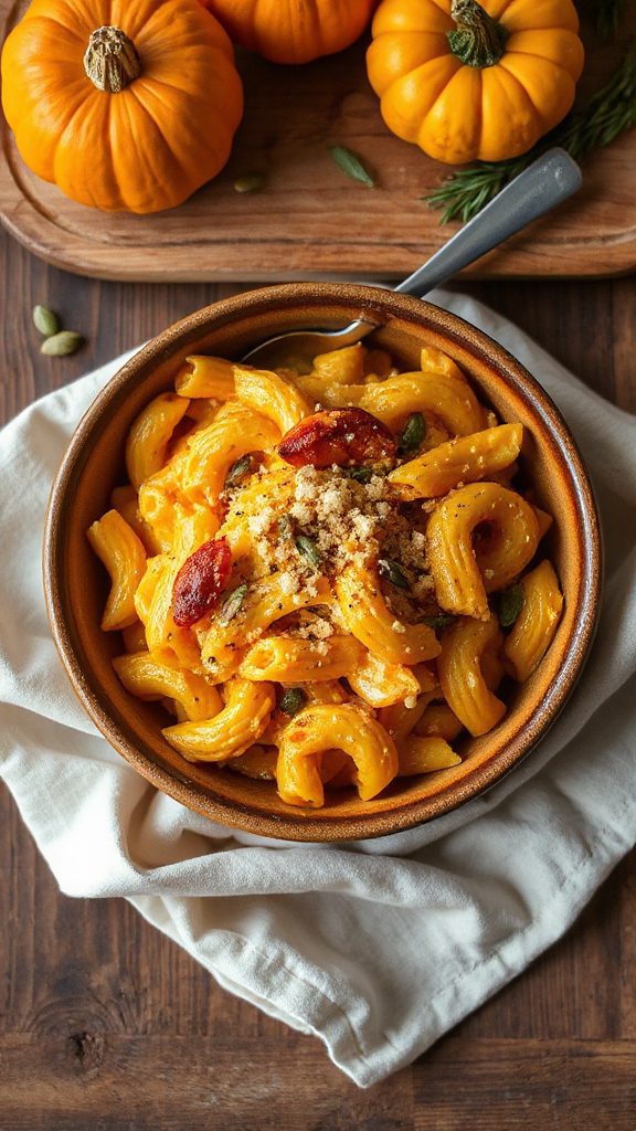 savory pumpkin mac and cheese