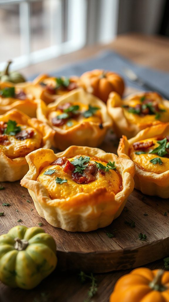 savory pumpkin mini quiches