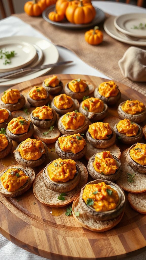savory pumpkin mushroom appetizer