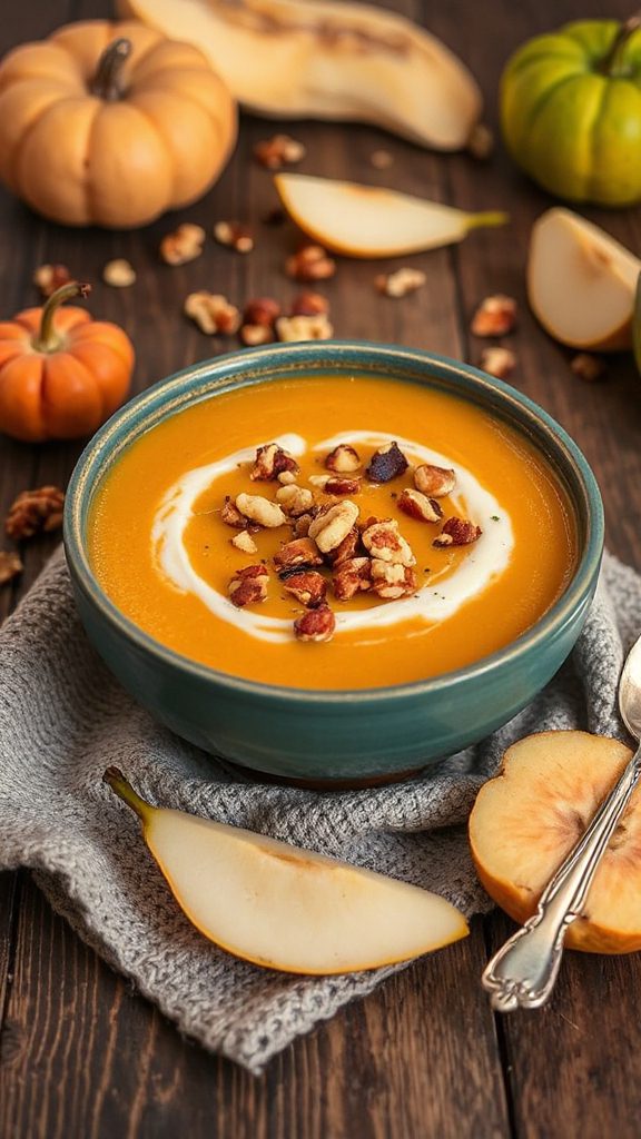 savory pumpkin pear bisque