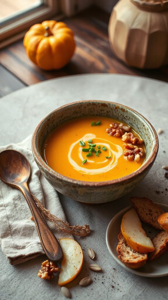 savory pumpkin pear soup