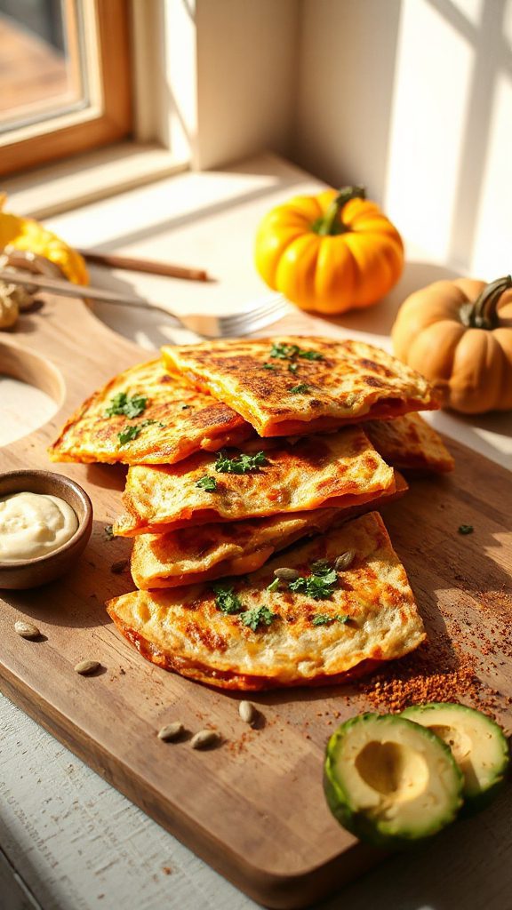 savory pumpkin quesadillas recipe