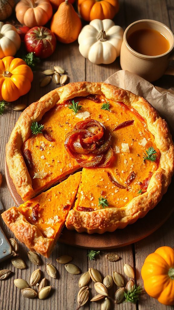 savory pumpkin quiche recipe