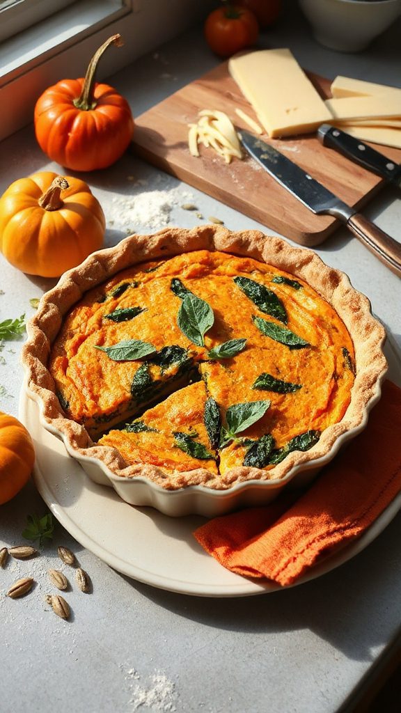 savory pumpkin quiche recipe