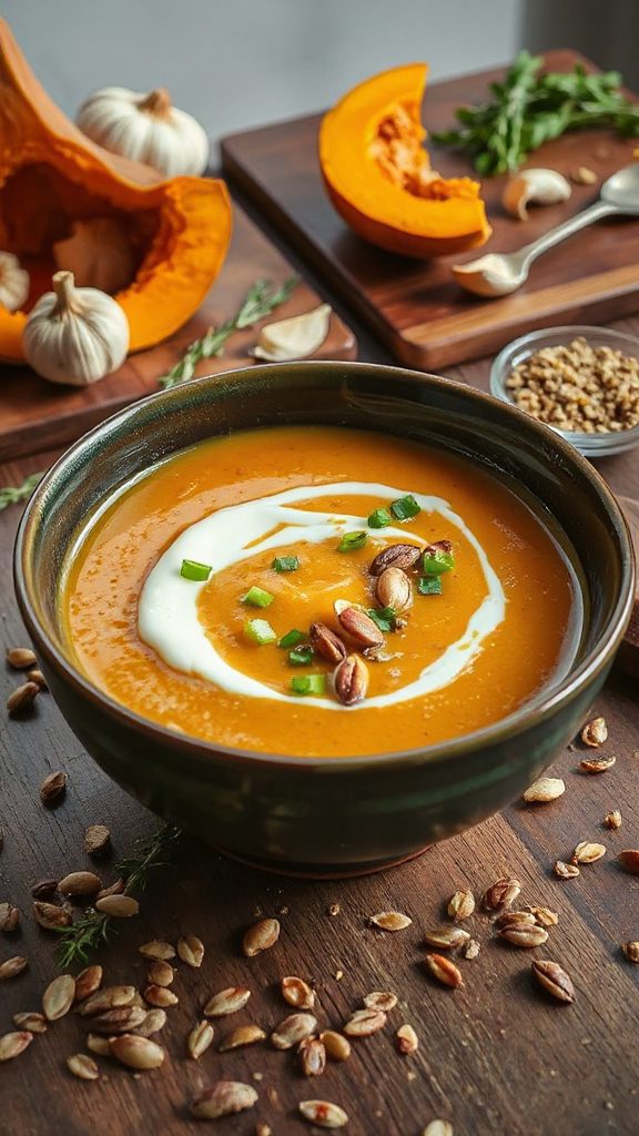 savory pumpkin quinoa soup