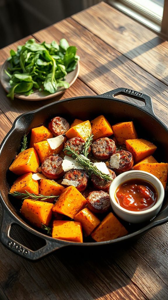 savory pumpkin sausage skillet