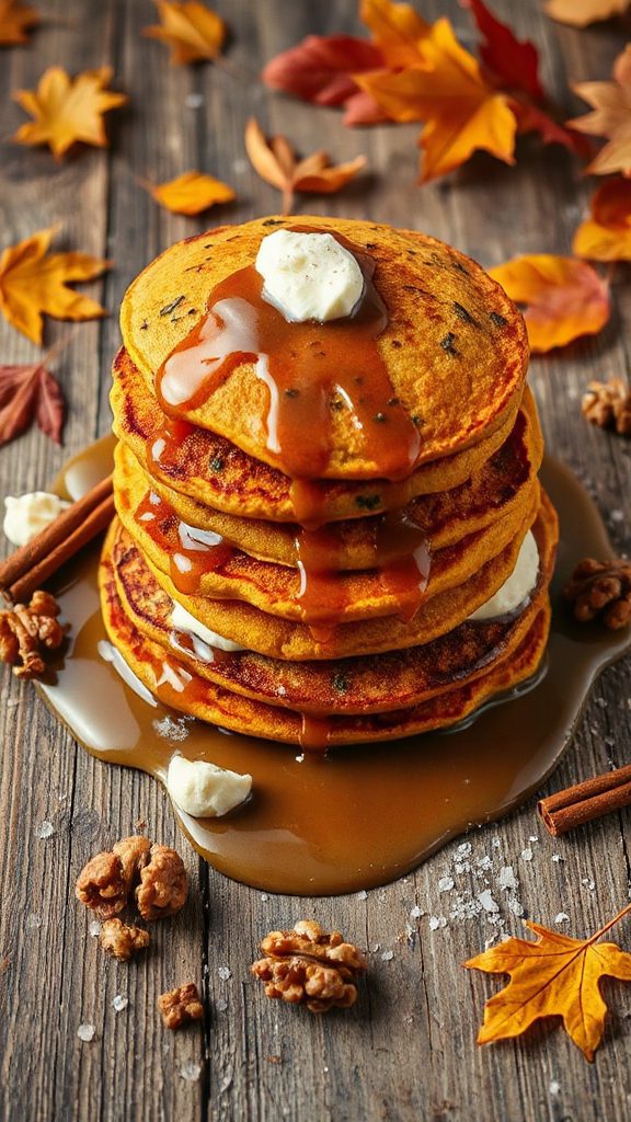 savory pumpkin seaweed pancakes