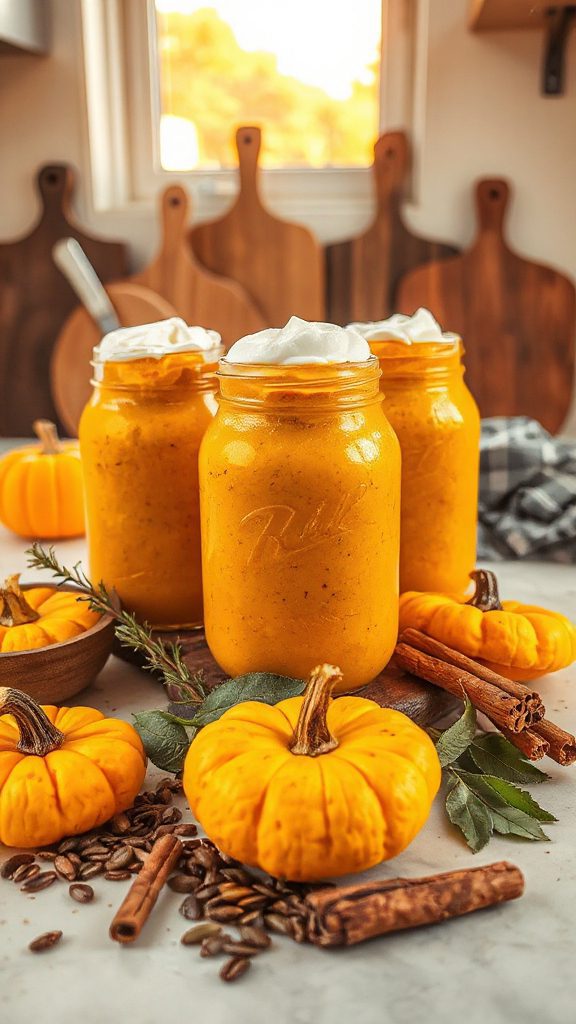 savory pumpkin soup jars
