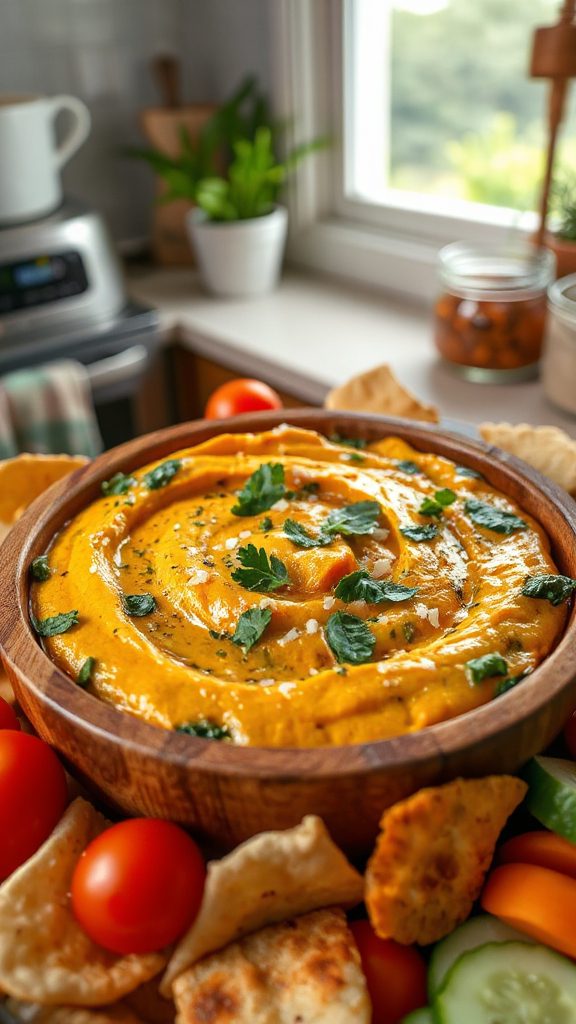 savory pumpkin spinach dip