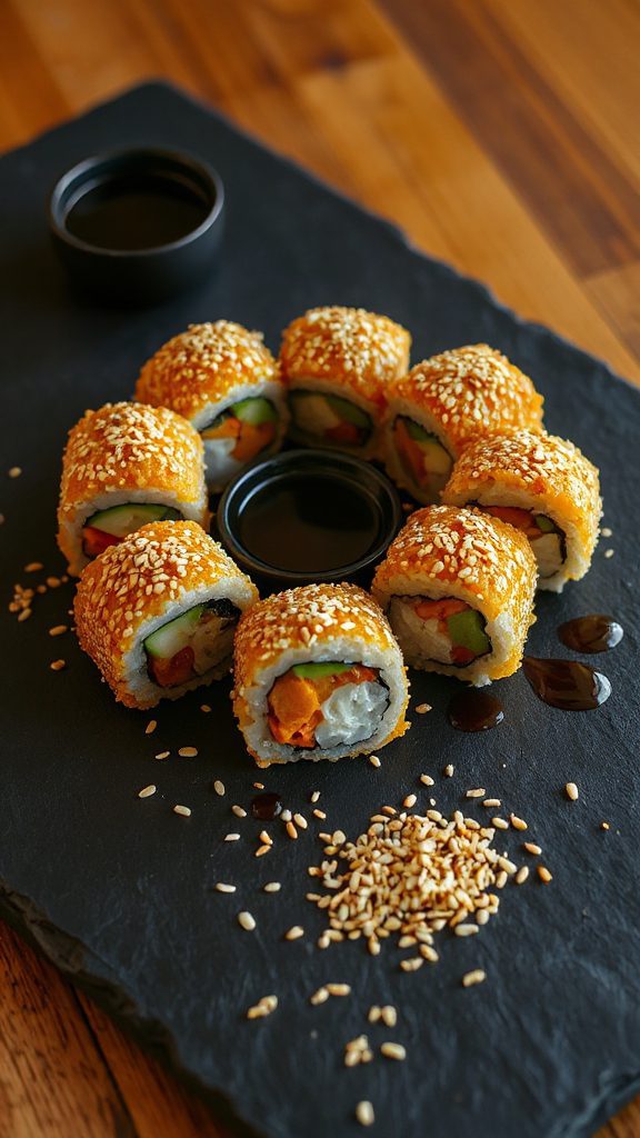 savory pumpkin sushi roll