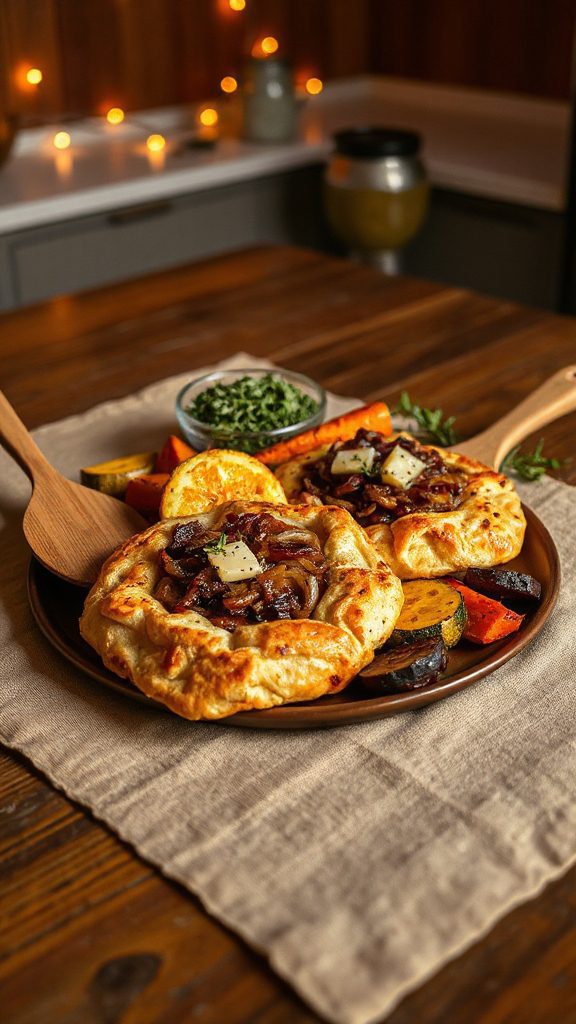 savory roasted vegetable galette