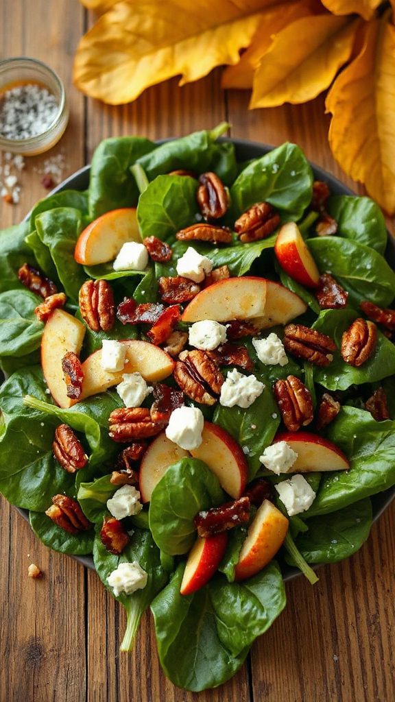 savory salad with indulgent ingredients