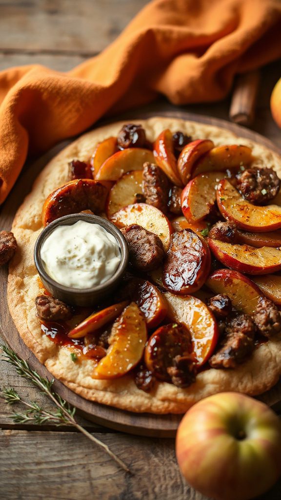 savory spiced apple flatbread
